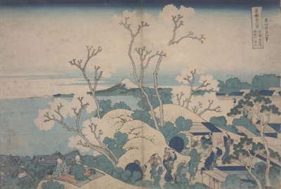 Cherry Blossoms at Gotenyama, c.1829-33 by Katsushika Hokusai