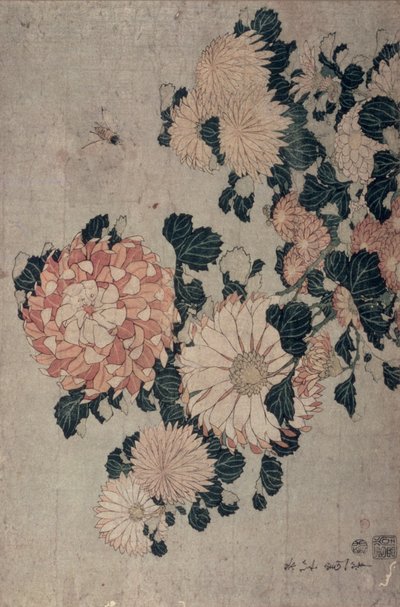 Chrysanthemums by Katsushika Hokusai