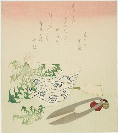 Dandelions for the New Year by Katsushika Hokusai
