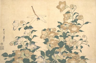 Dragonfly and Bellflower by Katsushika Hokusai