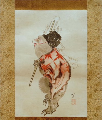 Trained Monkey by Katsushika Hokusai