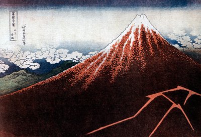 Fuji above the Lightning by Katsushika Hokusai