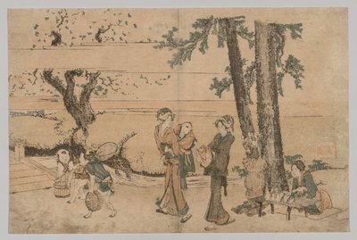 Group of Figures near a Brook, 1760-1849 by Katsushika Hokusai
