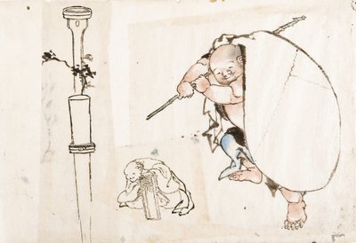 Hotei by Katsushika Hokusai