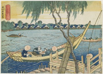 Long-line Fishing on the Miyato River, 1832-1834 by Katsushika Hokusai