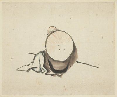 Pilgrim Resting by Katsushika Hokusai