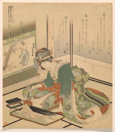 Stone, from the series Three Children by Katsushika Hokusai