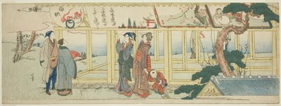 Viewing Votive Paintings by Katsushika Hokusai