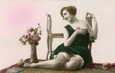 Woman in Green Dress, c. early 1900’s by Alec Hunter