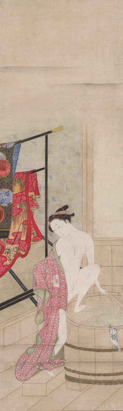 Lady at the Bath by Kawamata Tsunemasa