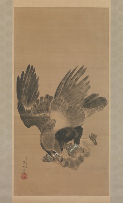 Eagle Attacking a Monkey by Kawanabe Kyosai