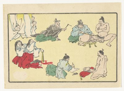 Penis Measurements (series title: The Great Tail) by Kawanabe Kyosai
