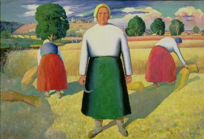 The Harvesters by Kazimir Severinovich Malevich