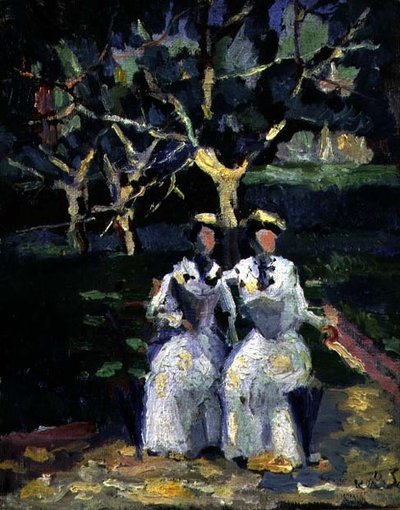Two Women in a Garden by Kazimir Severinovich Malevich