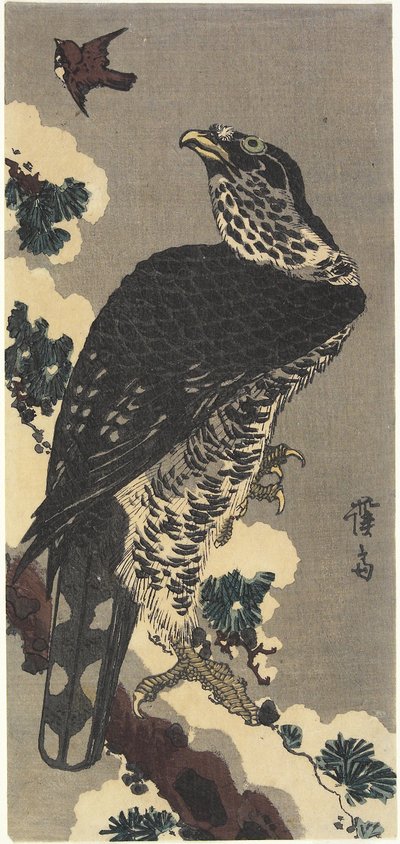 Eagle and Sparrow by Keisai Eisen
