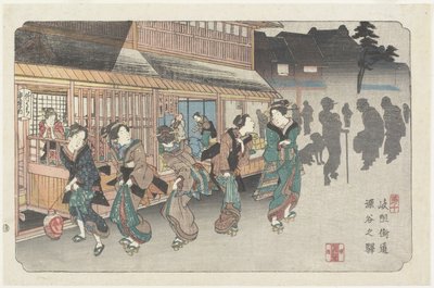 No.10 Fukaya Station, 1830-1844 by Keisai Eisen