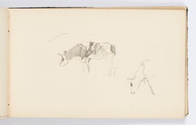 Sketchbook Page: Cows Grazing by Kenyon Cox