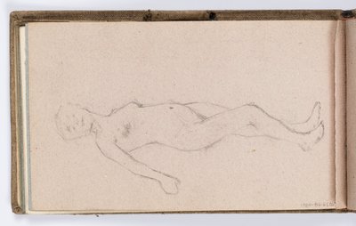 Sketchbook Page: Female Nude by Kenyon Cox