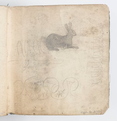 Sketchbook Page: Sketch of Rabbit by Kenyon Cox