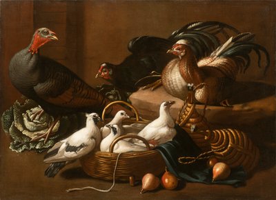 Poultry in the Kitchen, Mid of 17th century by Kerckhoven