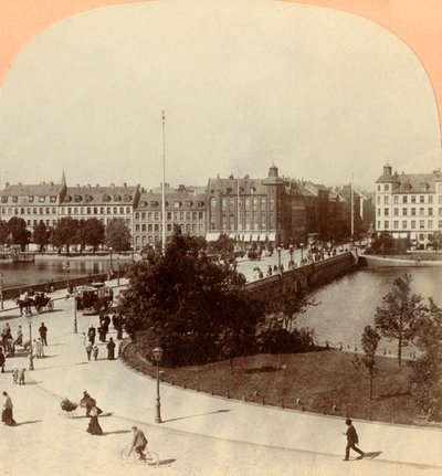 Queen Louise Bridge, Copenhagen, Denmark, 1901 by Keystone View Company