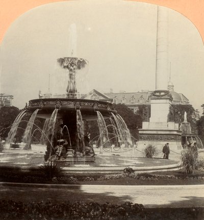 Royal Square, Fountain, Stuttgart, Germany by Keystone View Company