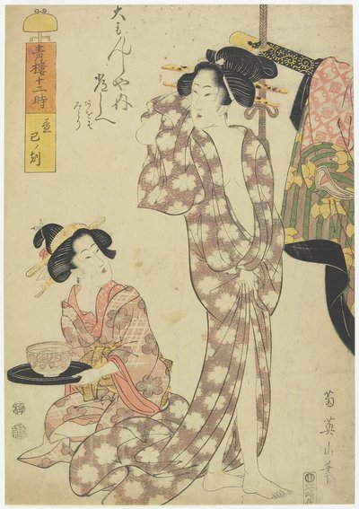 Hour of the Snake (10 am) by Kikukawa Eizan
