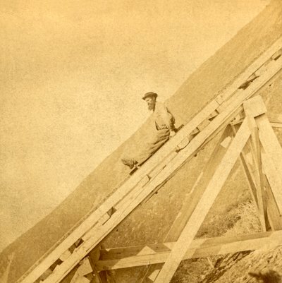 Coasting, Mt. Washington Railway by Kilburn Brothers