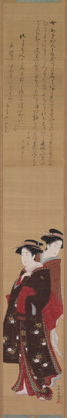Two Beauties by Kitabatake Shigemasa