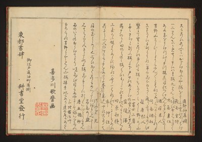 Poetry by Kitagawa Utamaro