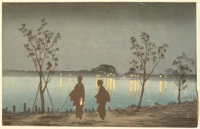 Night on the Sumida River by Kiyochika Kobayashi