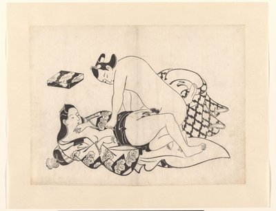 Couple Kissing by Kiyonobu (I) , Torii