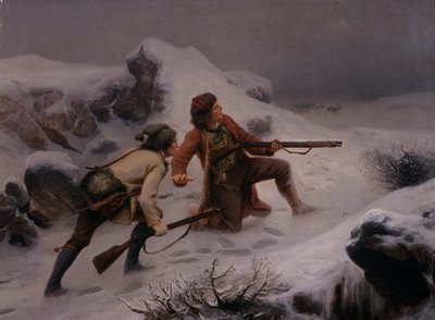 Reindeer Hunt by Knud Bergslien