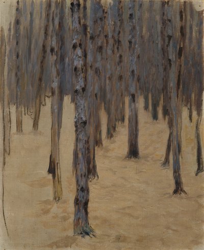 Coniferous Forest in the Snow by Koloman Moser