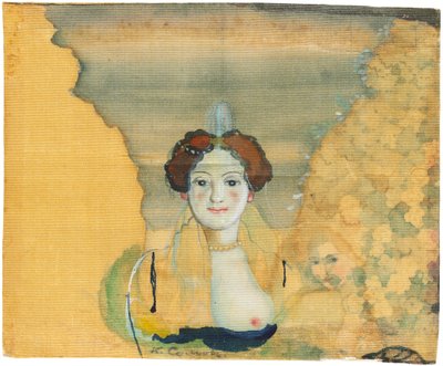 Young Lady with a Garden Beyond by Konstantin Andreyevich Somov