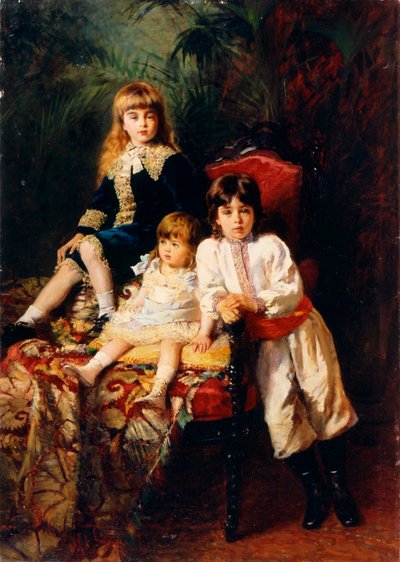 The Balashovs Children by Konstantin Egorovich Makovsky