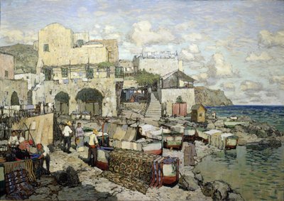 View of the Capri Island by Konstantin Ivanovich Gorbatov