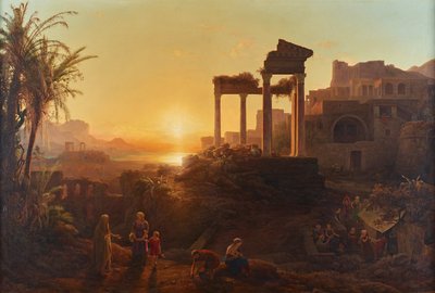 Landscape with Sunset by Károly Markó d. Ä.