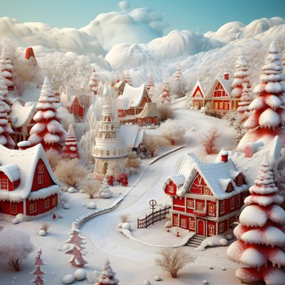 3D Snowy Christmas 4 by Kurt Heppke