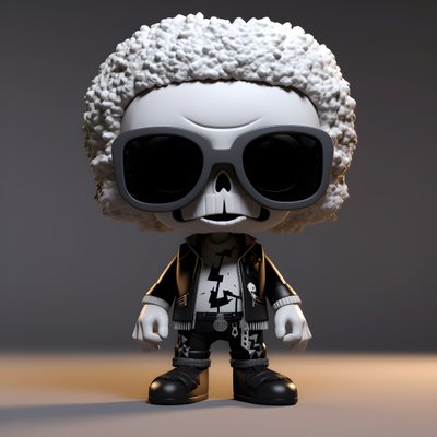 Chibi Tiny Skeleton 1 by Kurt Heppke