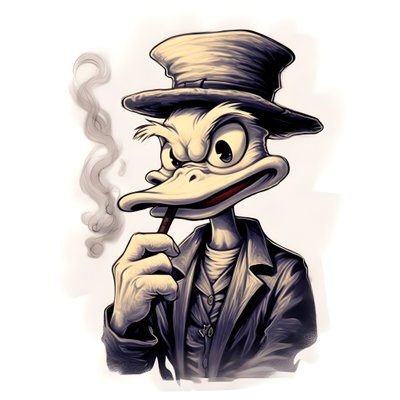 Scrooge McDuck Smoking a Big Marijuana Joint 4 by Kurt Heppke