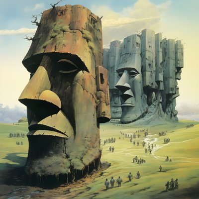 Easter Island Moai 1 by Kurt Heppke