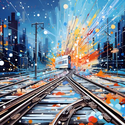 An Abstract Painting Full of Fantasy, Rail Photography 1 by Kurt Heppke