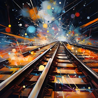 An Abstract Painting Full of Fantasy, Rail Photography 2 by Kurt Heppke