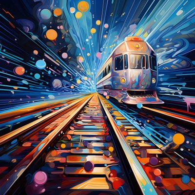 An Abstract Painting Full of Fantasy, Rail Photography 3 by Kurt Heppke