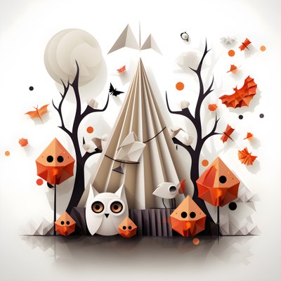 Halloween Greeting Card 2 by Kurt Heppke