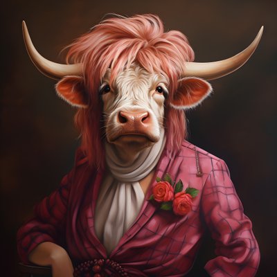 Highland Cow as Marilyn Monroe 3 by Kurt Heppke