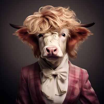 Highland Cow as Marilyn Monroe 4 by Kurt Heppke