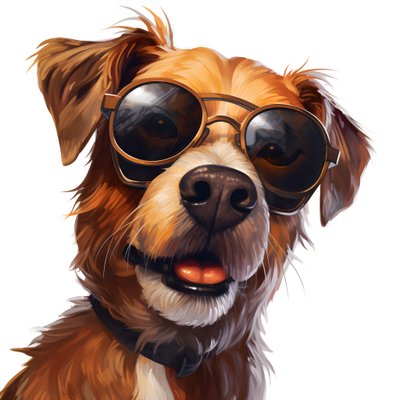 Dog, Cartoon, Sunglasses 3 by Kurt Heppke
