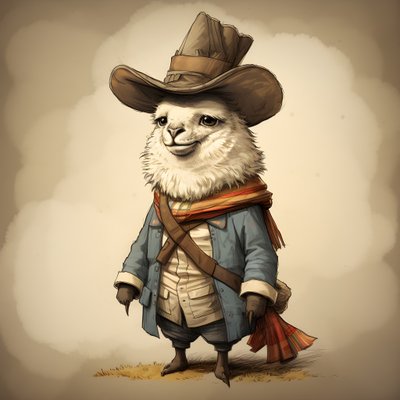 Llama, 18th Century America 1 by Kurt Heppke